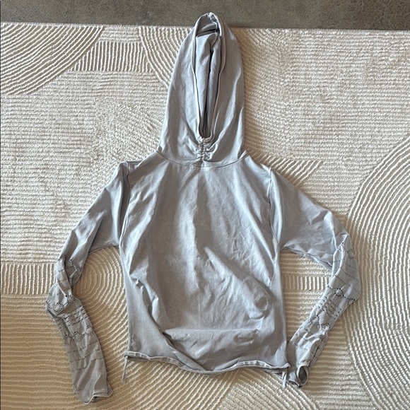FP Movement by Free People Tops - FP Movement by Free People Gray Fitted Crop Hoodie